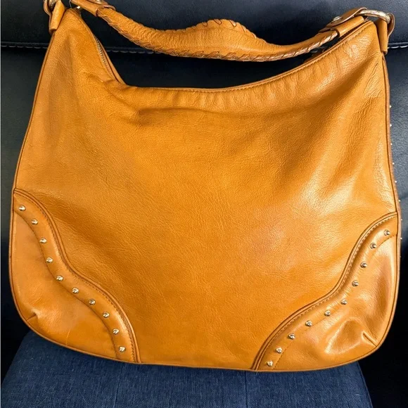 Michael Kors Tan Studded Hobo Bag - Picture 3 of 14